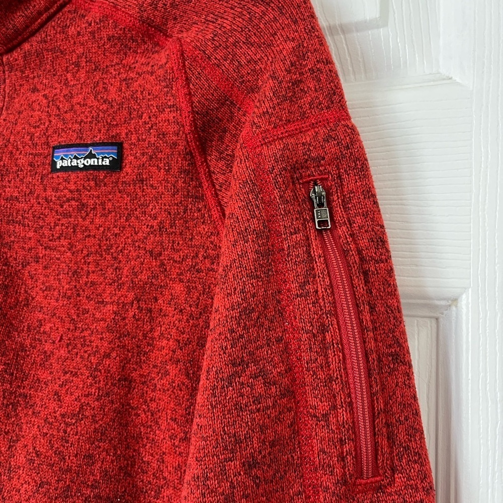 Patagonia Fleece Quarter Zip Red Women's Small - Picture 4 of 7